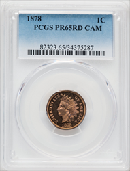 1878 1C CA Proof Indian Cents PCGS PR65