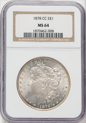 1878-CC S$1 Morgan Dollars NGC MS64