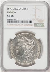1879-S S$1 Reverse of 1878 Morgan Dollars NGC AU58