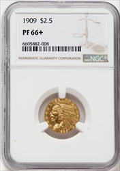 1909 $2.50 NGC Plus Proof Indian Quarter Eagles NGC PR66+