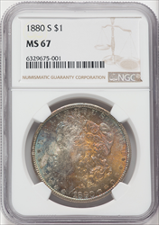 1880-S S$1 Morgan Dollars NGC MS67