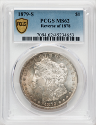 1879-S S$1 Reverse of 1878 PCGS Secure Morgan Dollars PCGS MS62