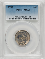 1917 5C Buffalo Nickels PCGS MS67