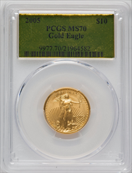 2005 $10 Quarter-Ounce Eagle MS Modern Bullion Coins PCGS MS70