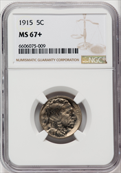 1915 5C NGC Plus Buffalo Nickels NGC MS67+