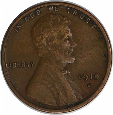 1914-S Lincoln Cent VF Uncertified