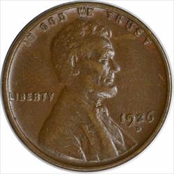 1926-D Lincoln Cent EF Uncertified