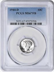 1944-D Mercury Silver Dime MS67FB PCGS