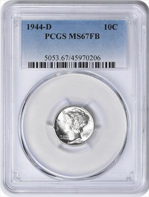 1944-D Mercury Silver Dime MS67FB PCGS