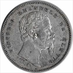 1860 Gori/Firenze Italian States - Emilia 1 Lira KM9 EF Uncertified #240