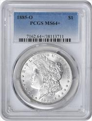 1885-O Morgan Silver Dollar MS64+ PCGS