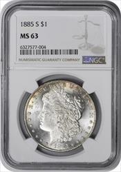 1885-S Morgan Silver Dollar MS63 NGC
