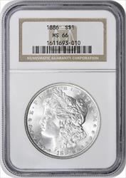 1886 Morgan Silver Dollar MS66 NGC