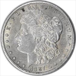 1887-S Morgan Silver Dollar AU58 Uncertified #204