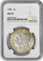 1901 Morgan Silver Dollar AU55 NGC