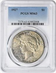 1927 Peace Silver Dollar MS63 PCGS