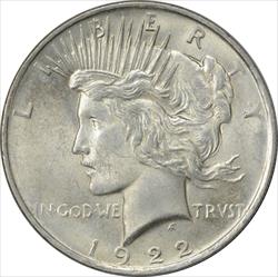 1922 Peace Silver Dollar AU Uncertified