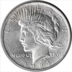 1924 Peace Silver Dollar MS63 Uncertified
