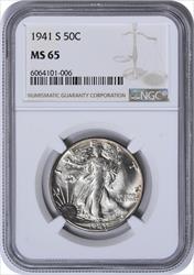1941-S Walking Liberty Half Dollar MS65 NGC