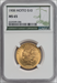 1908 $10 MOTTO Indian Eagles NGC MS65