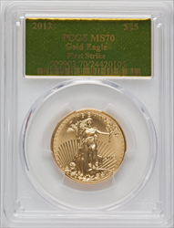 2012 $25 Half-Ounce Gold Eagle First Strike MS Modern Bullion Coins PCGS MS70