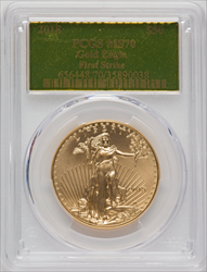 2018 $50 One-Ounce Gold Eagle First Strike MS Modern Bullion Coins PCGS MS70