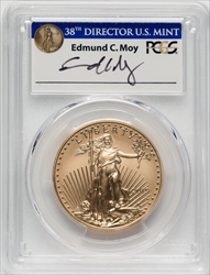 2019-W $50 Gold Eagle Burnished First Day of Issue Washington DC Moy SP Modern Bullion Coins PCGS MS70