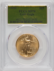 2000 $25 Half-Ounce Gold Eagle MS Modern Bullion Coins PCGS MS70