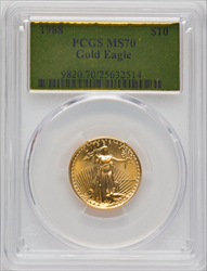 1988 $10 Quarter-Ounce Gold Eagle MS Modern Bullion Coins PCGS MS70