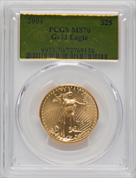 2004 $25  Half-Ounce Gold Eagle MS Modern Bullion Coins PCGS MS70