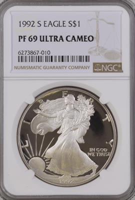 1992-S Silver Eagle PF69UCAM NGC
