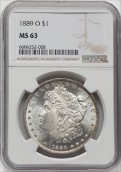 1889-O S$1 Morgan Dollars NGC MS63