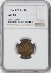 1857 1C Flying Eagle MS Flying Eagle Cents NGC MS63