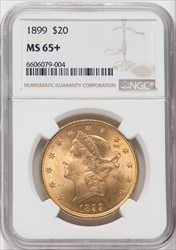 1899 $20 NGC Plus Liberty Double Eagles NGC MS65+