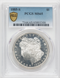 1885-S S$1 PCGS Secure Morgan Dollars PCGS MS65