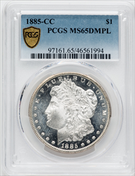 1885-CC S$1 DM PCGS Secure Morgan Dollars PCGS MS65