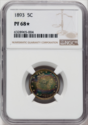1893 5C Proof Liberty Nickels NGC PR68