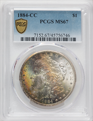 1884-CC S$1 PCGS Secure Morgan Dollars PCGS MS67