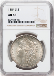 1884-S S$1 Morgan Dollars NGC AU58