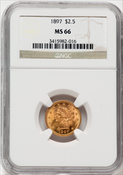 1897 $2.50 Liberty Quarter Eagles NGC MS66