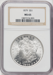1879 S$1 Morgan Dollars NGC MS65