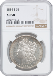1884-S S$1 Morgan Dollars NGC AU58
