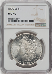 1879-O S$1 Morgan Dollars NGC MS65