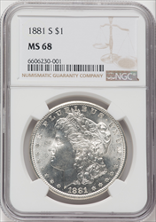 1881-S S$1 Morgan Dollars NGC MS68