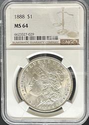1888 Morgan Dollar MS64 NGC