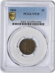 1866 Indian Cent VF25 PCGS
