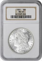 1881 Morgan Silver Dollar MS65 NGC