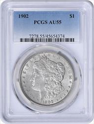 1902 Morgan Silver Dollar AU55 PCGS