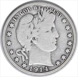 1914 Barber Silver Half Dollar VG Uncertified #315