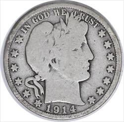 1914 Barber Silver Half Dollar VG Uncertified #316